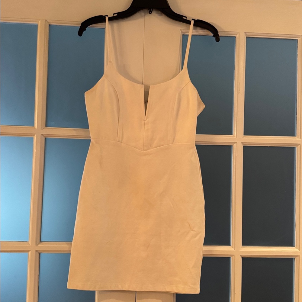 White Sleeveless Mini Dress